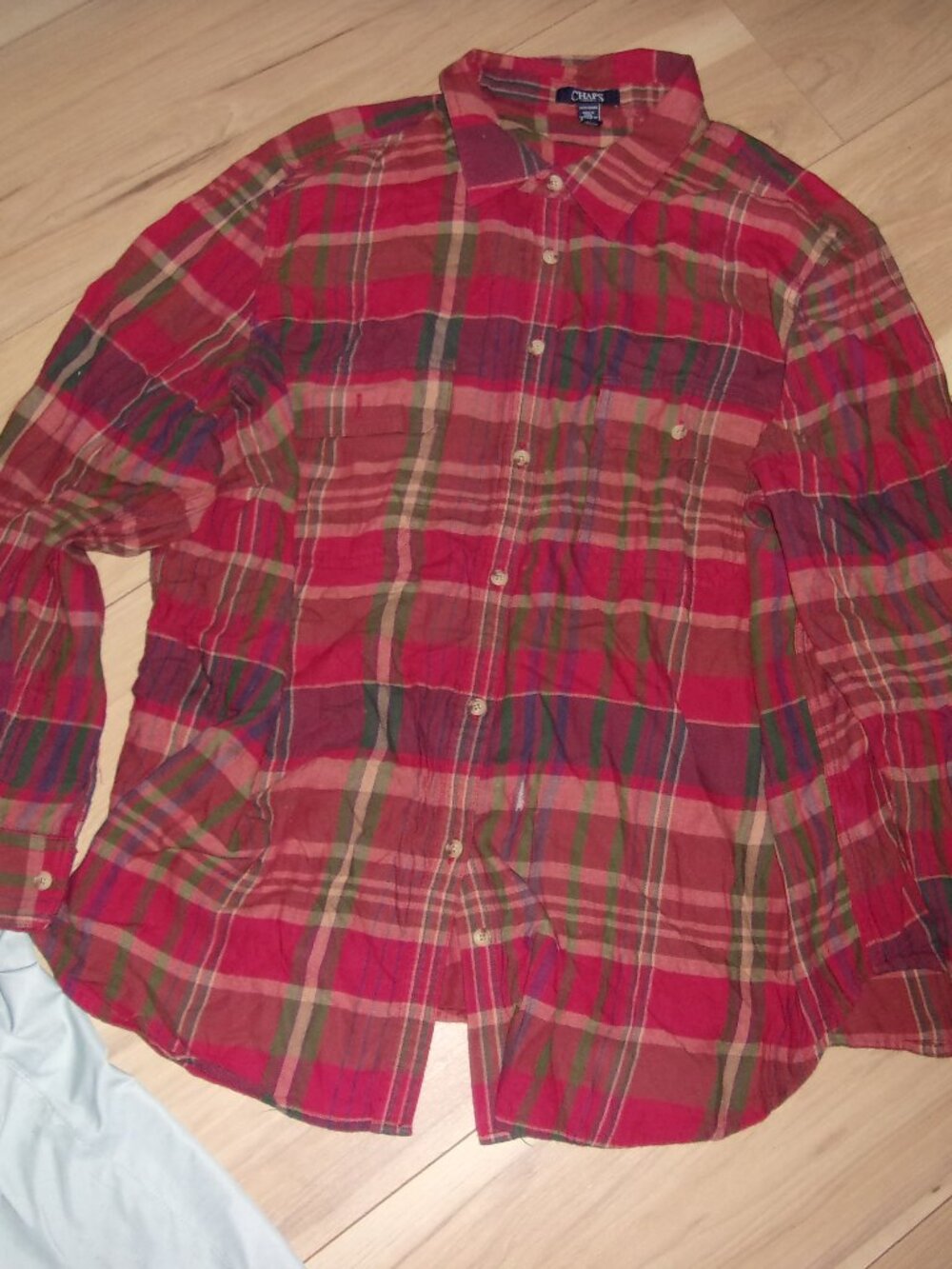 size 2x xxl womens plaid shirt red 2 x flannel button up gorpcore